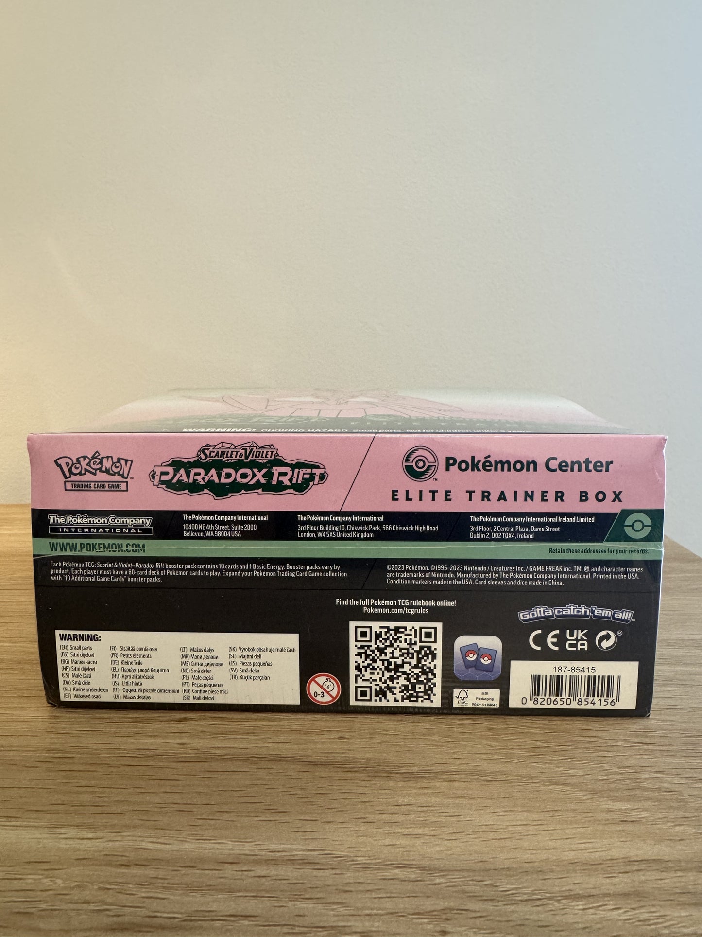 Paradox Rift Pokemon Center Elite Trainer Box (Iron Valiant)