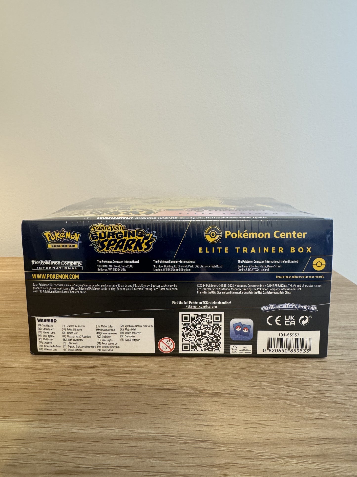 Surging Sparks Pokemon Center Elite Trainer Box