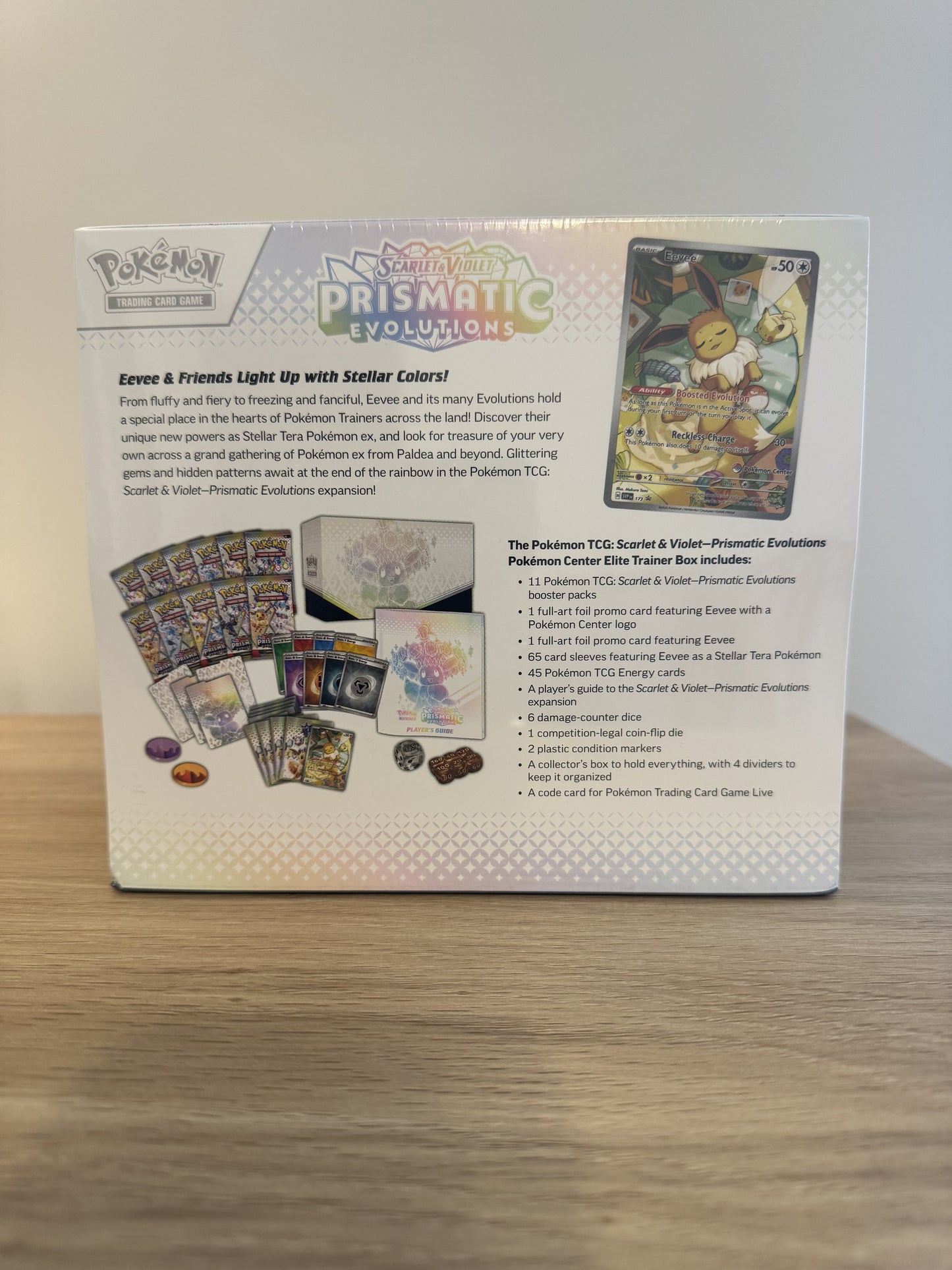 Prismatic Evolutions Pokemon Center Elite Trainer Box